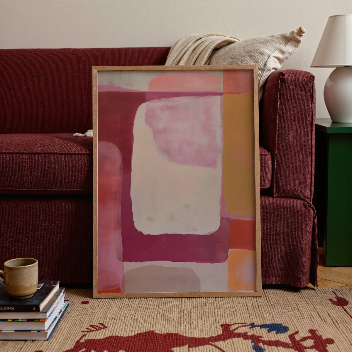 Edges Berry Abstract Print