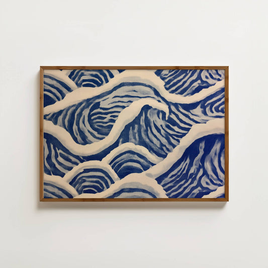Breaking Blue Textile Print