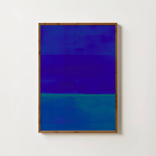Pure Cobalt Abstract Print