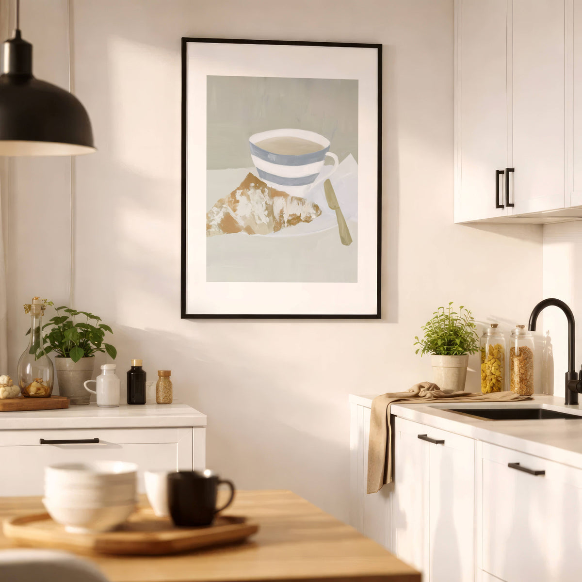 Coffee & Croissant Print