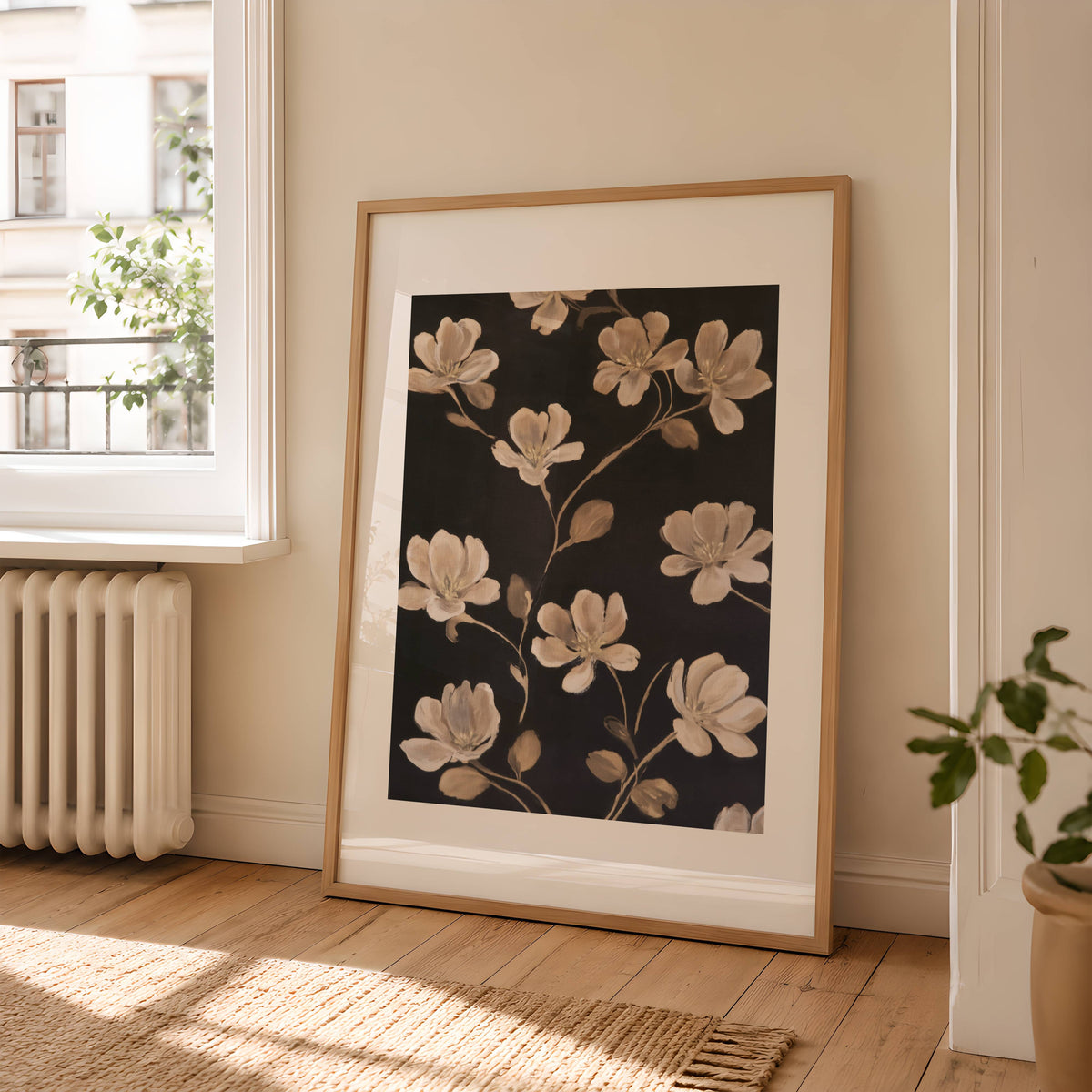 Bygone Petals Textile Print