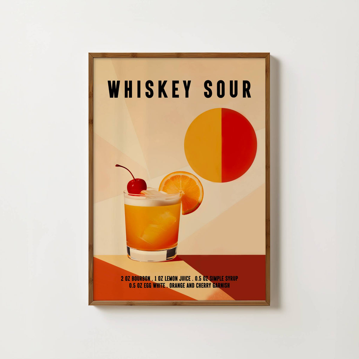 Whiskey Sour Cocktail Print