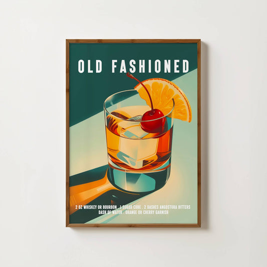 Old Fashioned Cocktail Print