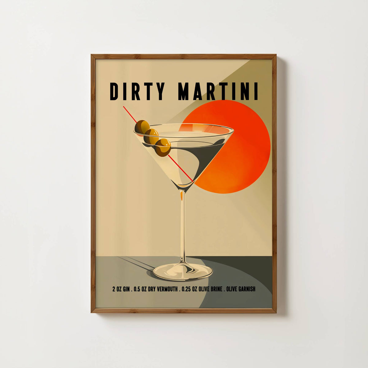 Dirty Martini Cocktail Print