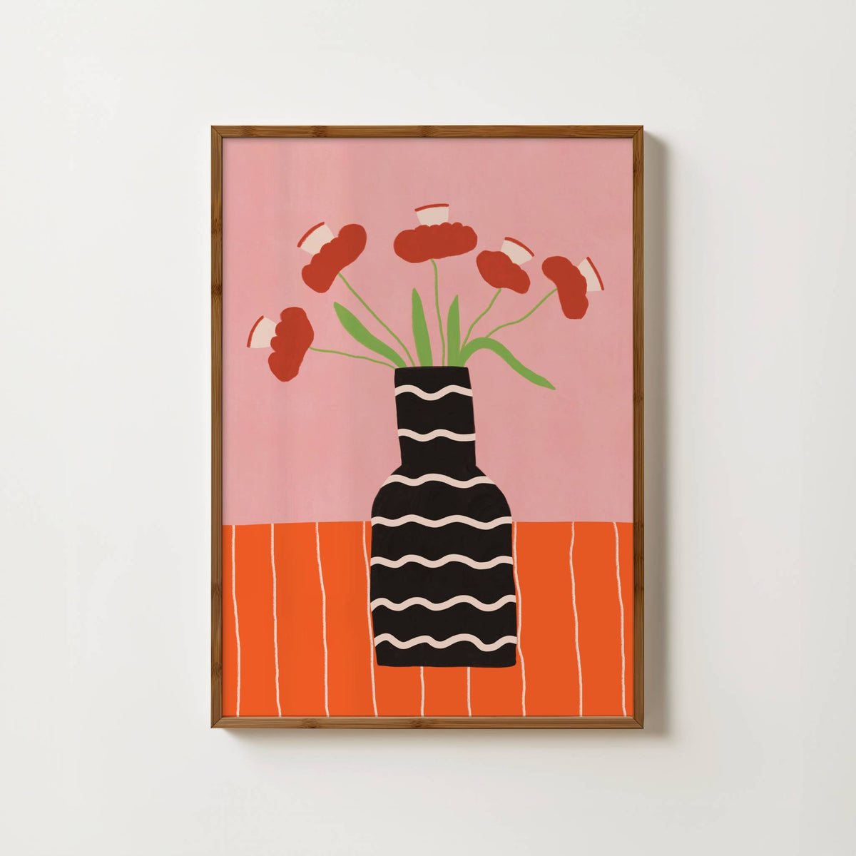 Colour Bloom No.10 : Terracotta Trumpet Blossom Print