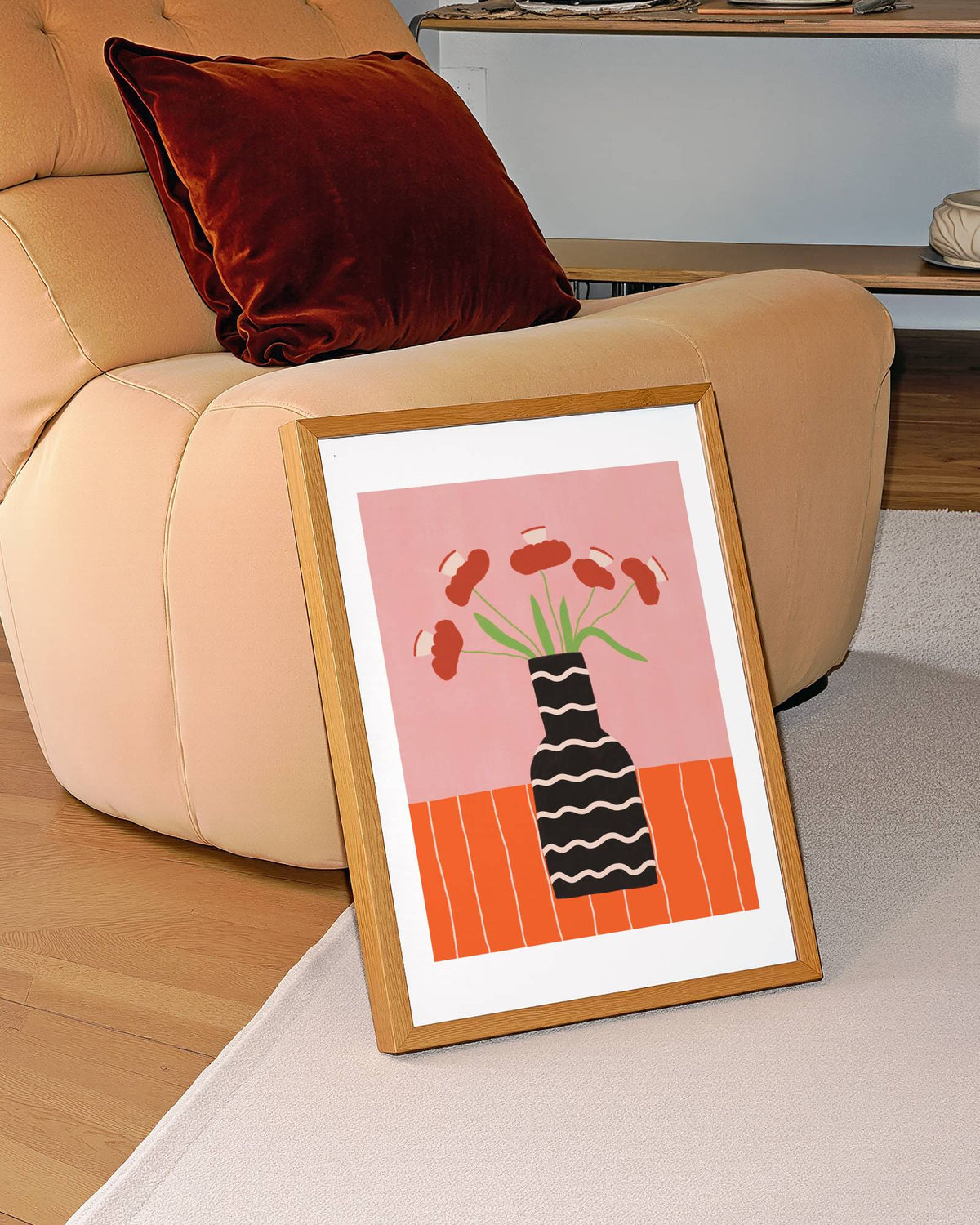 Colour Bloom No.10 : Terracotta Trumpet Blossom Print