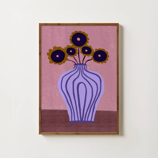 Colour Bloom No.4 : Plum Noir Print