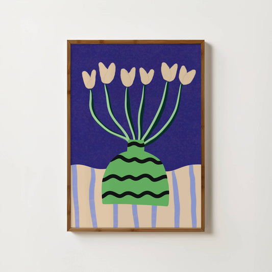 Colour Bloom No.11 : Cobalt Bouquet Print