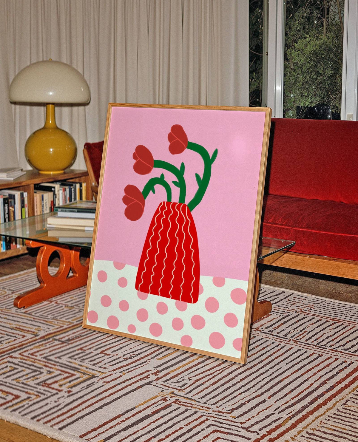 Colour Bloom No.6 : Cherry Red Roses Print