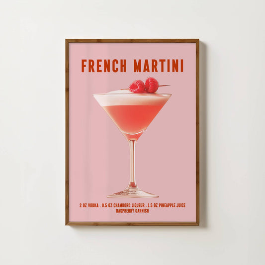 French Martini Cocktail Print