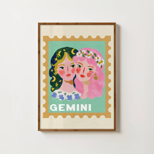 Gemini Zodiac Print