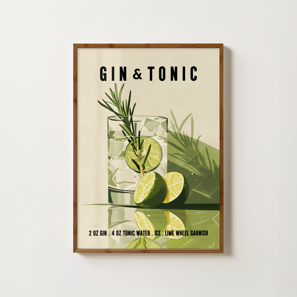 Gin And Tonic Cocktail Print