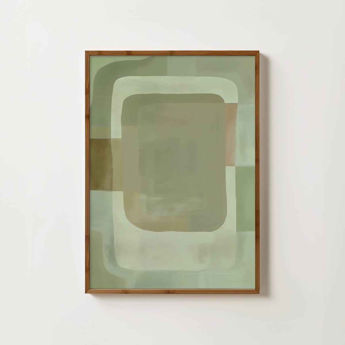Boho Green Abstract Print