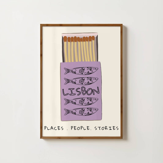 Lisbon Matchbox Print