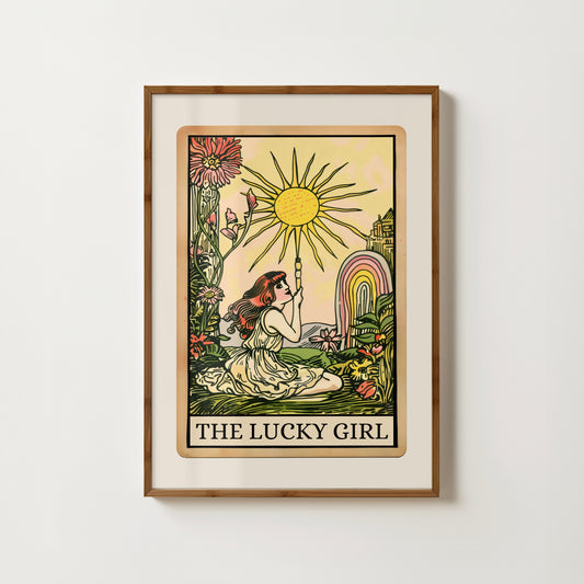 The Lucky Girl Tarot Card Print