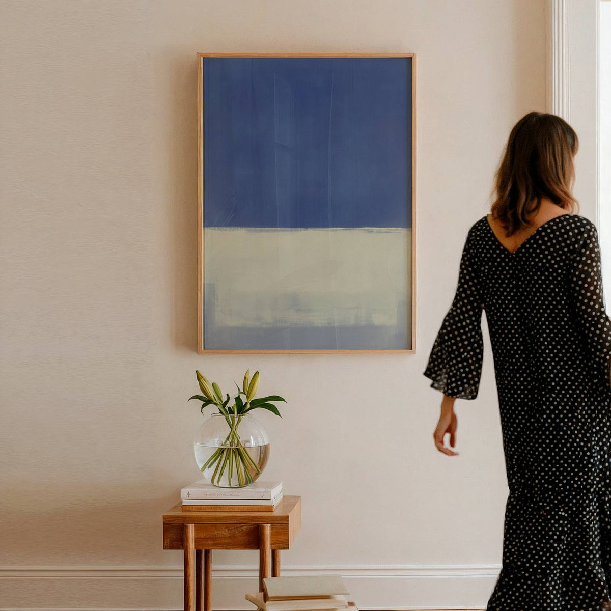 Duality Navy Abstract Print