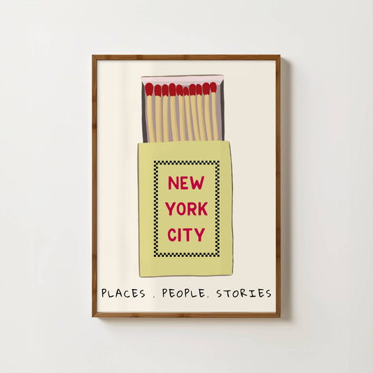 New York City Matchbox Print