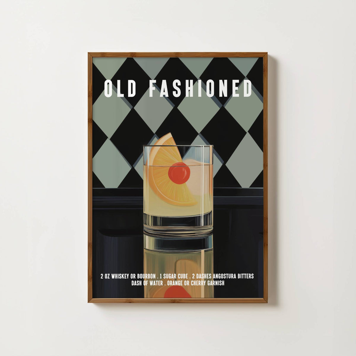 Old Fashioned Cocktail Print
