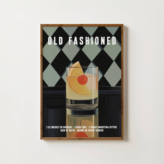 Old Fashioned Cocktail Print