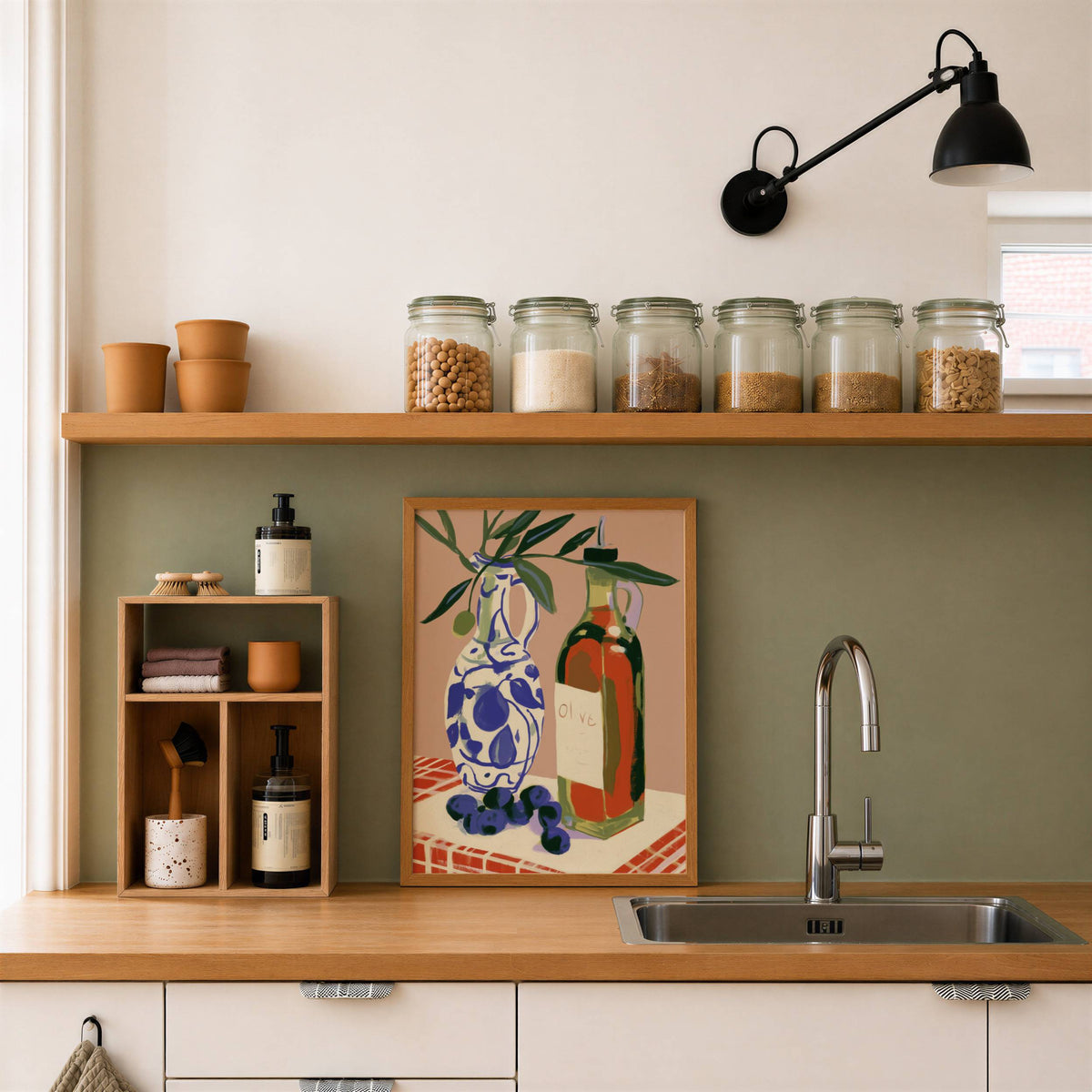 Olive Oil Still Life Print