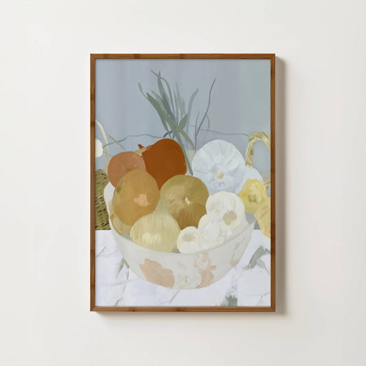 Onions & Garlic Still life Print