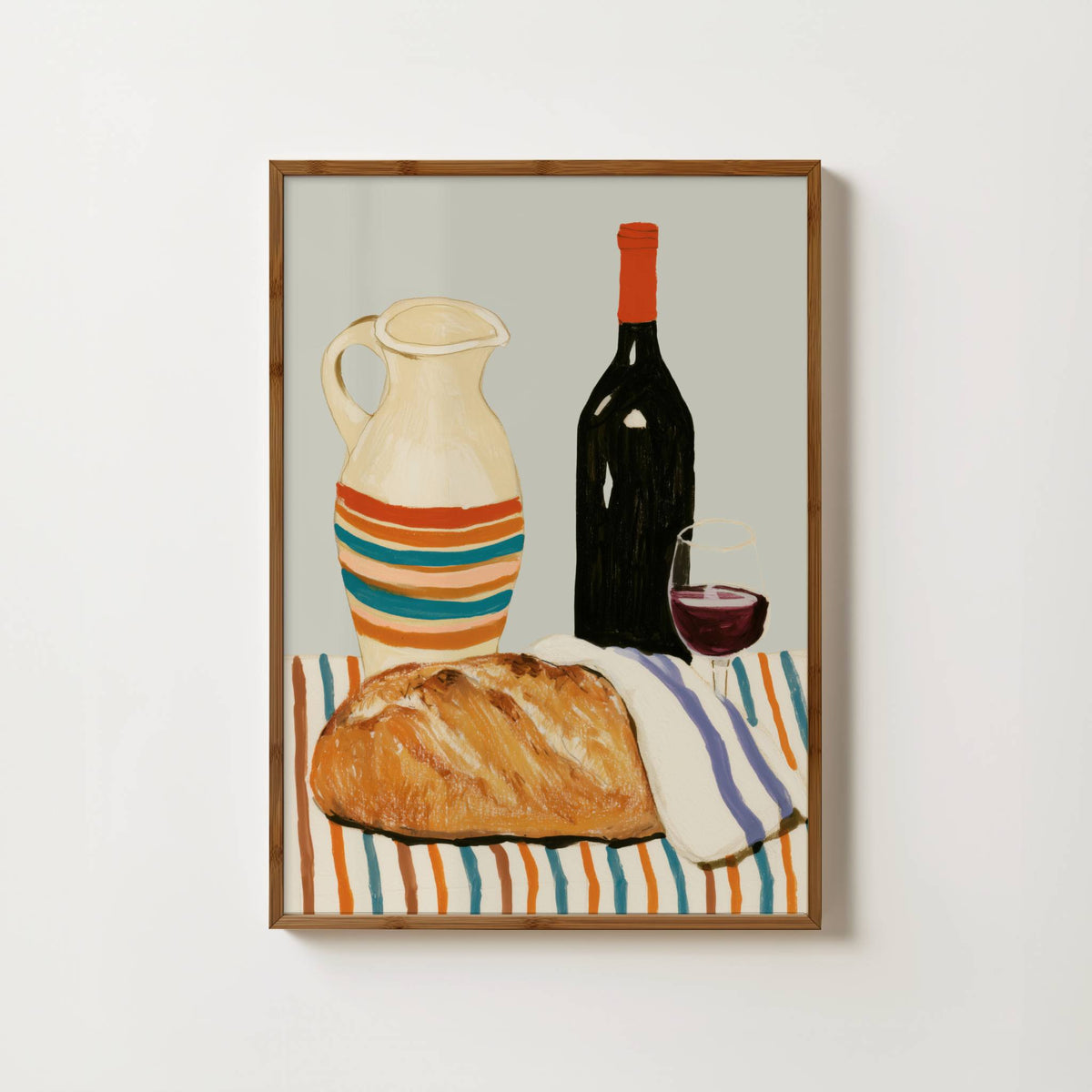 Rustic Bread & Wine Print