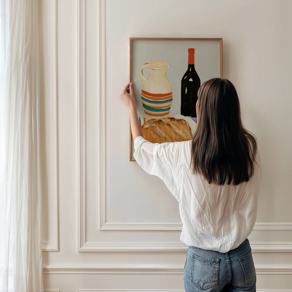 Rustic Bread & Wine Print