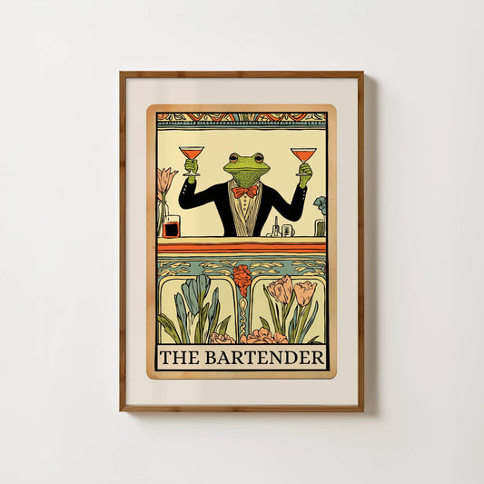 The Bartender Tarot Card Print