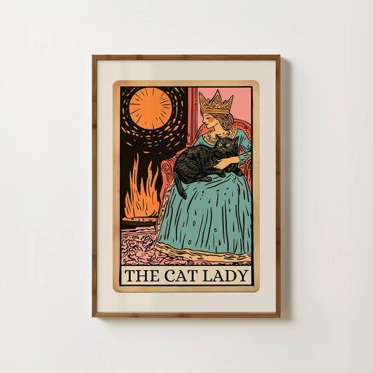 The Cat Lady Tarot Card Print