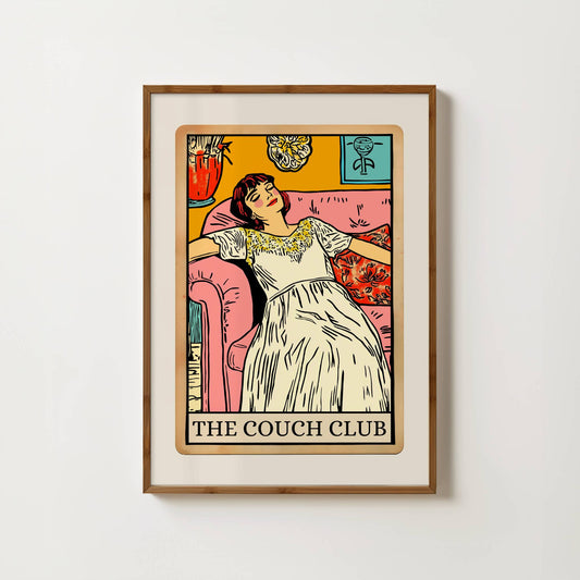 The Couch Club Tarot Card Print