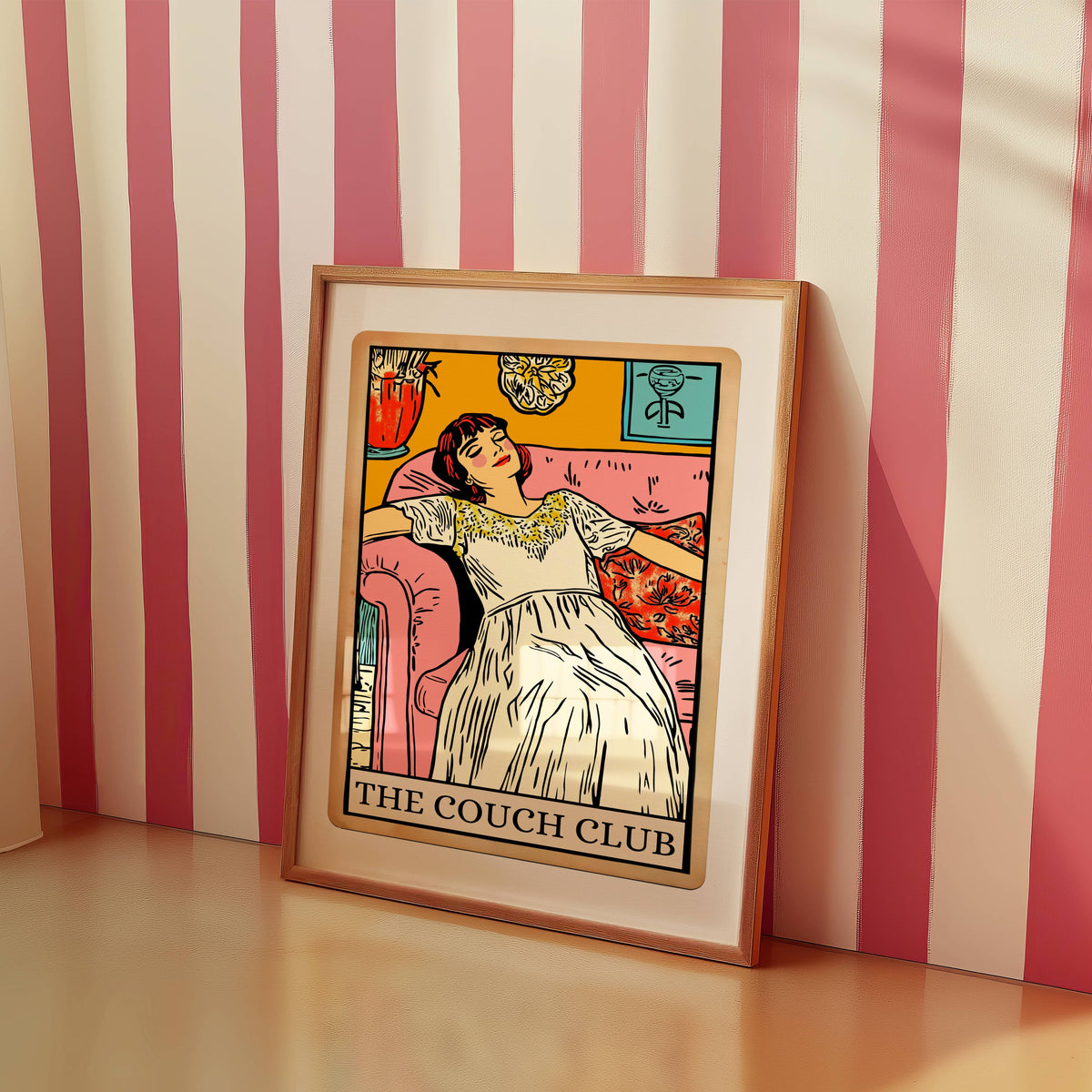 The Couch Club Tarot Card Print