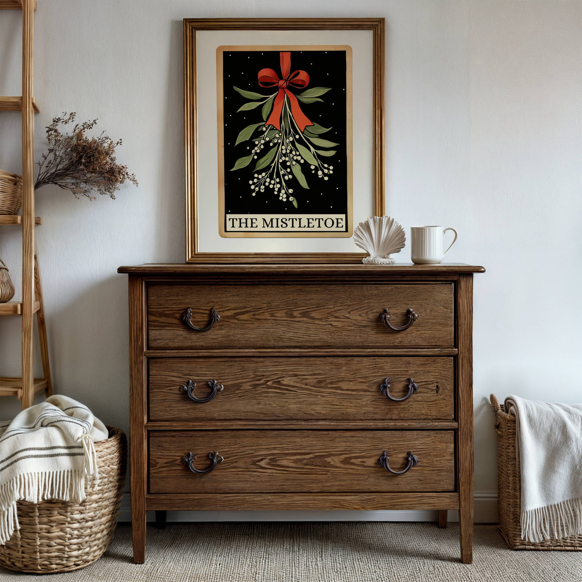 Mistletoe Tarot Card Print