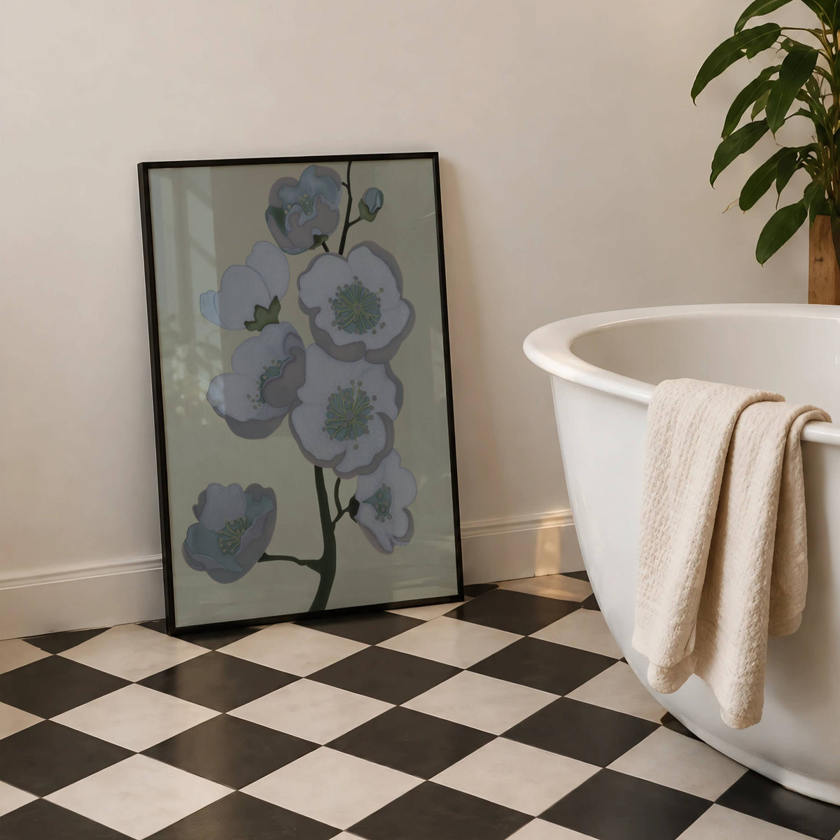 Shadow Blossom Floral Print
