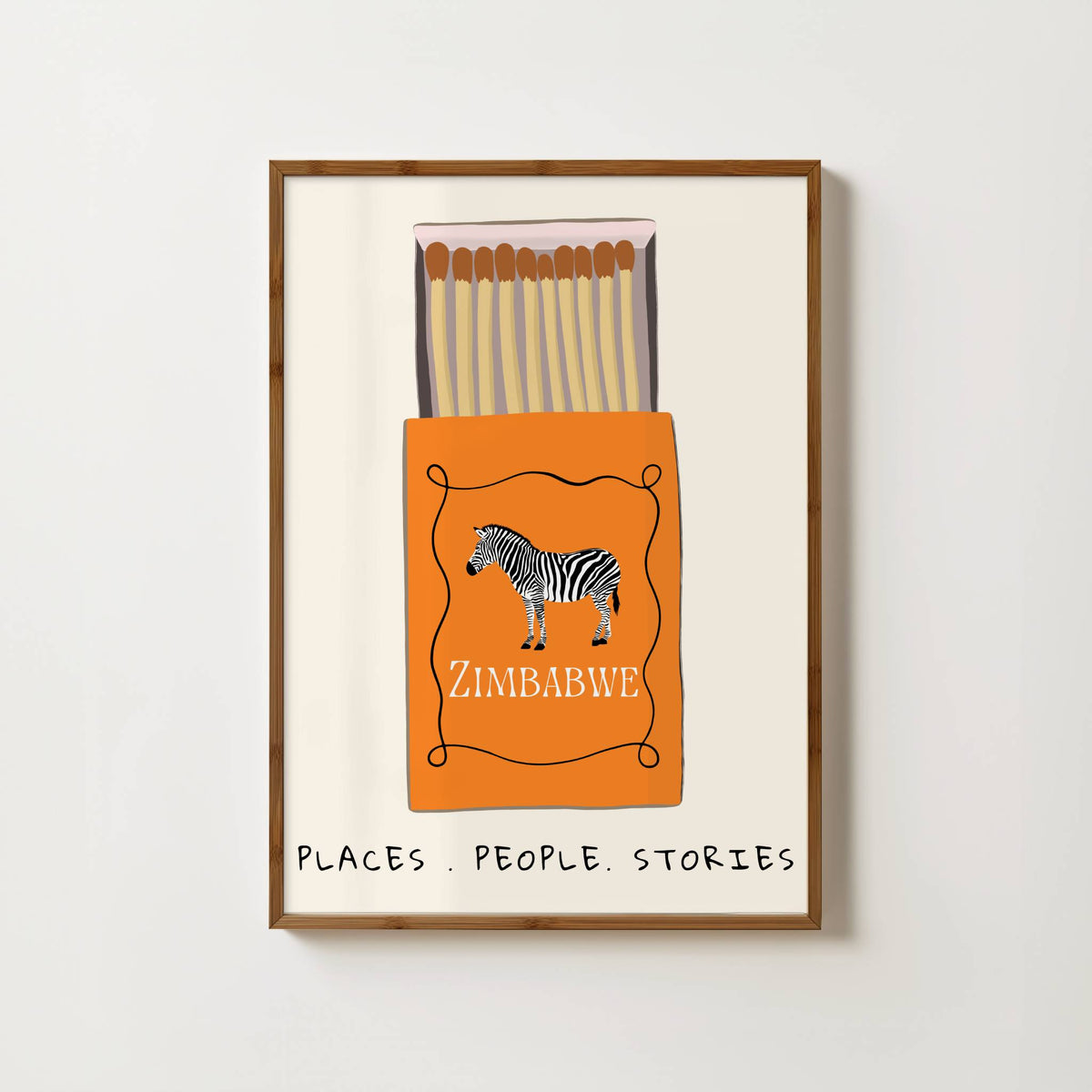 Zimbabwe Matchbox Print